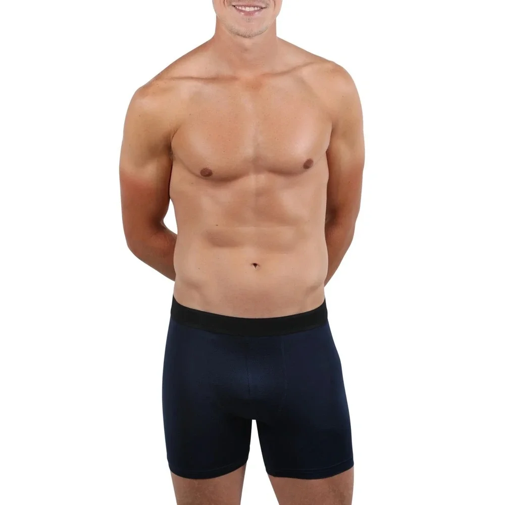 Athletic Works Mens Mesh Boxer Briefs, 3-pack Blue Cove;Blue Flash Large